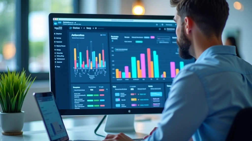 Analytics dashboard showing product category performance metrics and search visibility data in detailed charts